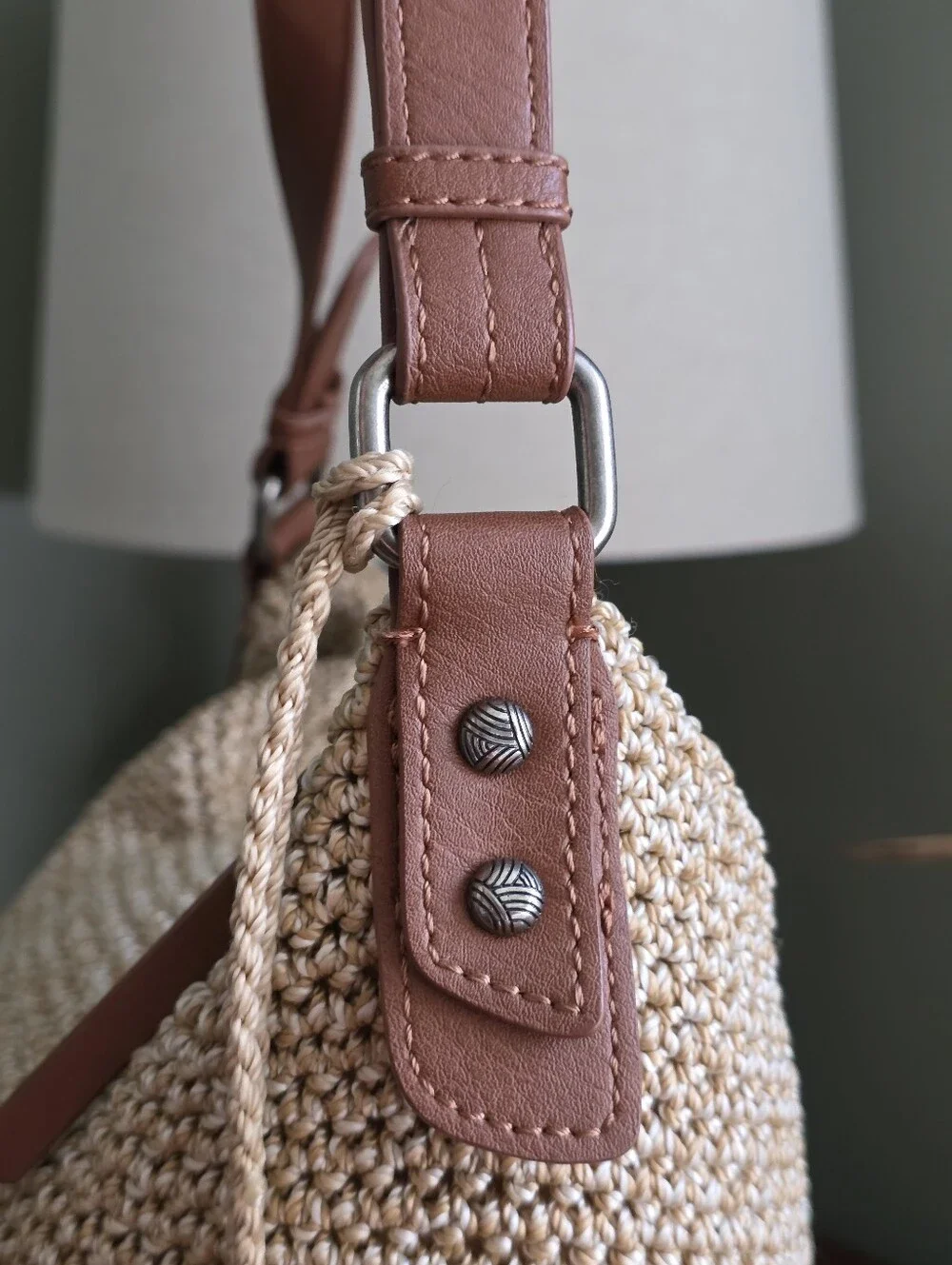 The Sak Sequoia Hobo Bamboo Static Hand Crochet Polypropylene Shoulder Bag